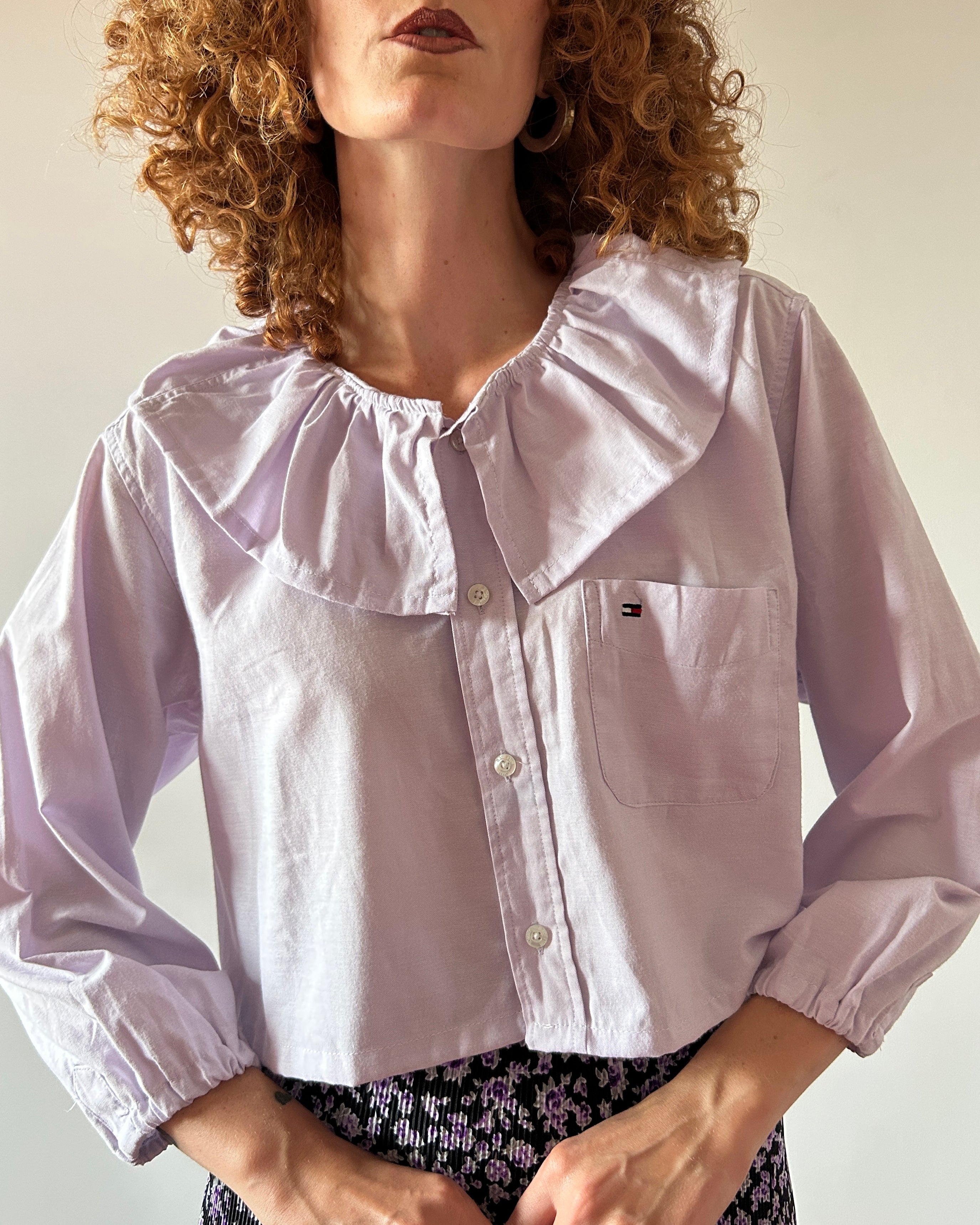 Camicia Tommy Hilfiger lilla